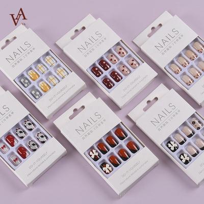 China High Quality Design Supplier Short False Nails With Design Art Press On Nails Artificial Nails For Women for sale