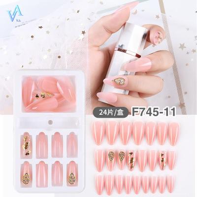 China Design VA supplier F745-1 headed butterfly stick drill press on nails artificial nails for women false nails for sale