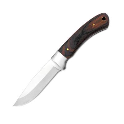 China 9 inch blade camping knife Non-variable fixed hunting knife with pakkawood handle for sale