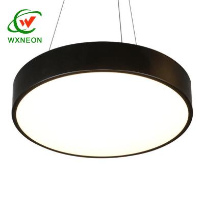 China Surface Mounted/Hanging Iron Round Chandelier LED Simple Creative Pendant Light Bedroom Living Room Ceiling Lamp 30cm for sale