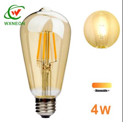 China 4W E27 Retro Filament Bulb Style Eddison Brass ST64 Industrial Lamp for sale