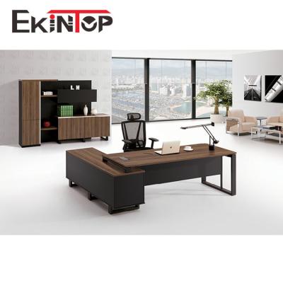 Chine Bureau noir exécutif en bois de Brown pour l'ODM d'OEM à la maison de bureau d'école à vendre