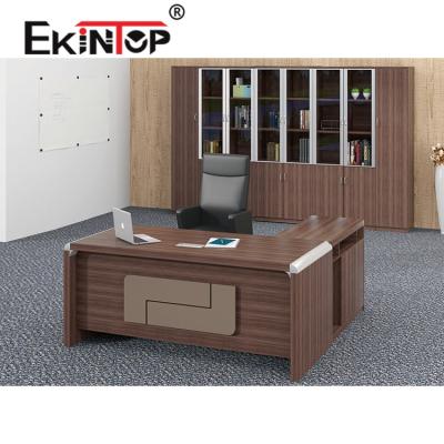 China Muebles de oficina Escritorio de oficina ejecutiva Escritorio de computadora ejecutiva de color caoba en venta