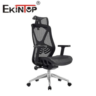 China Ekintop Black Ergonomische Stoel Mesh Seat, Draaibare Mesh Mid Back Office Chair Te koop