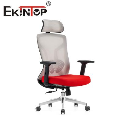 Chine Rouge + Président Office Chair de meubles de bureau de Gray Executive Swivel Mesh Chair à vendre