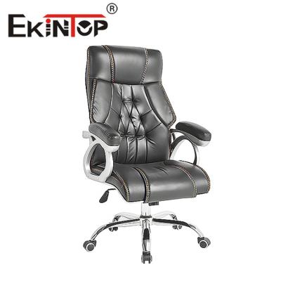 China High Back Armrest Luxury Swivel Leather Chairs Ergonomic Office Chair for sale