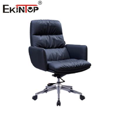 China Commercial Boss Leather Swivel Office Manager Chair For Home zu verkaufen