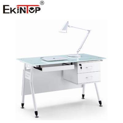 China Gepersonaliseerd Huis Klein Glas Office Desktop Laptop Met Schrijven Desk Rectangle Te koop