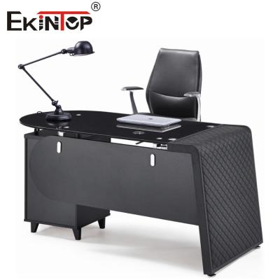 Chine 8 mm épaisseur de bureau Table de bureau en verre avec tiroir Taille personnalisée pour les meubles de la maison à vendre