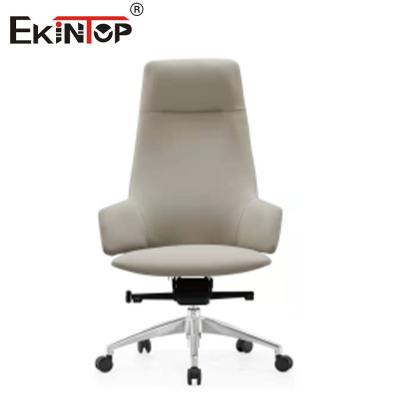 China ODM Ergonomic Office Chair With Leather Armrests And Wheels Adjustable Gas Lift for sale