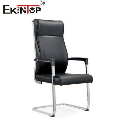 China OEM Black High Back Office Chair With Metal Frame Leather Material Business Style for sale