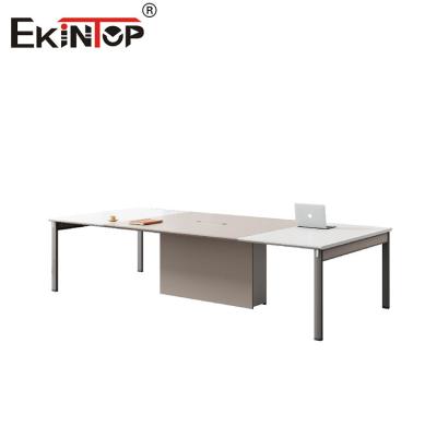 China Modern Aluminum Alloy Legs Conference Table For 6 Person Meeting Table for sale