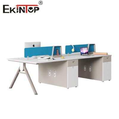 China Modulaire 4-persoons werkstation kantoormeubelfabriek Te koop