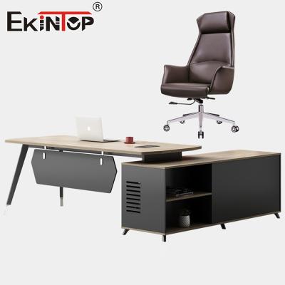 China Wooden Commercial Furniture Executive Desk with Drawers Office Desk Factory for sale