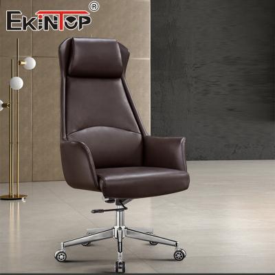 China Modern Style High-Back Leather Office Chair Design Ergonomic Drafting Chair for sale