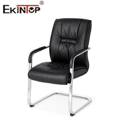 China Visitor Waiting Revolving Upholstered Leather Chairs Office Reception Quality Office Chairs for sale