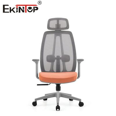 China Modern Revolving Manager Ergonomic Office Full Mesh Chair With Headrest Fabric Office Chair for sale