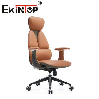 China Office Furniture Leader PU Manager Chair Swivel Ergonomic Office Chair Leather Club Chairs for sale