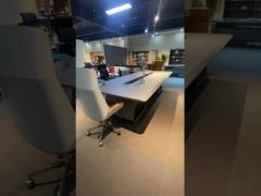 OEM Modern Office Conference Desk Modern Meeting Table Walnut Teak Color