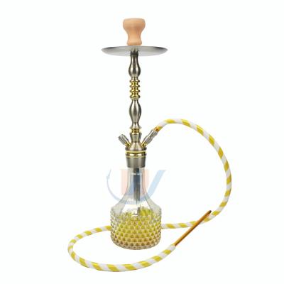 China Loungh Lounge Pineapple Aluminum Hookah Shisha Special Glass Pot Hookah Narguile for sale