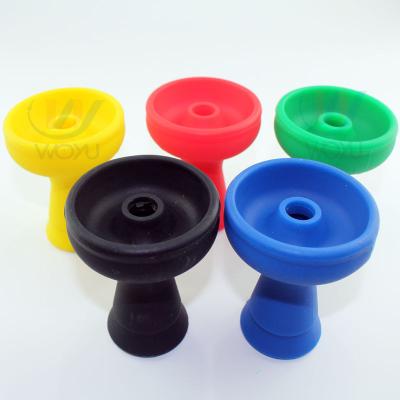 China Factory sale funnel shape shisha rolls bowl colorful cheap hookah silicone rubber head for sale