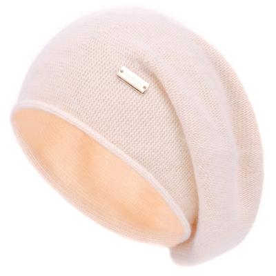 China Slouchy Character Cashmere Knit Beanie Hat For Women Winter Soft Warm Ladies Wool Knitted Skull Beanies Hat for sale