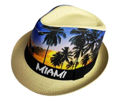 China 2022 Newest Hot Selling Image Fashion Natural Straw Hat High Quality Summer Digital Printing Soft Hat for sale