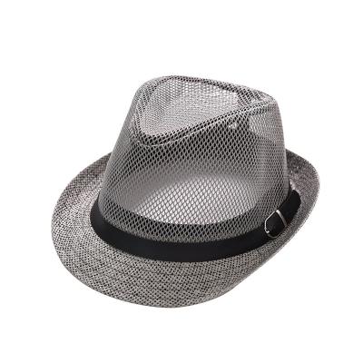 China Fashion Casual Wholesale Man And Women Beach Sunshade Breathable Soft Hat Mesh Jazz Hat for sale