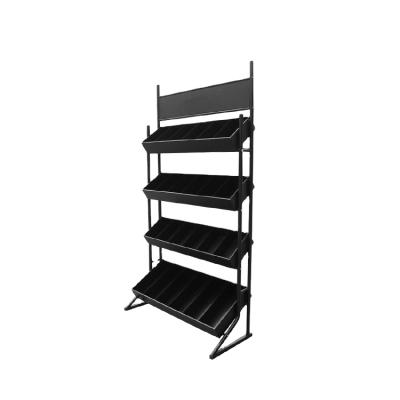 China Storage For HYX-DS015 High Quality Knife And Fork Metal Knife Display Rack, Screw Display Rack With Logo On Top for sale