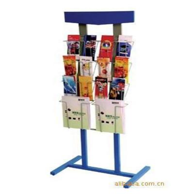 China Adjustable (Height) Flooring Desktop Magazine Display Stand Newspaper Display Rack Information File Book Holder for sale