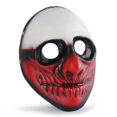 China Resin Custom Collection Payday Game Resin Skeleton Elderly Face Mask Halloween Decor Makeup Prom Props Funny Party Skull Mask Ornament for sale