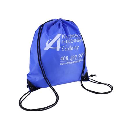 China Travel bag personalized printed polyester carry on drawstring bag shoe carrier bag drawstring backpack for sale