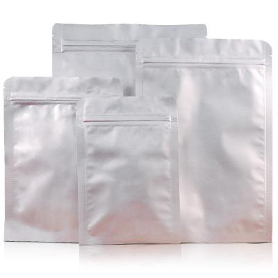 China Custom Logo Sealed Resealable Aluminum Foil Stand Up Self Sealing Self Sealing Pouch Food Packaging Bags for sale