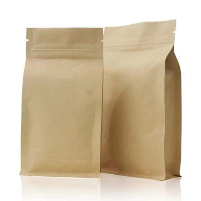 China Hot Selling Moisture Proof Octagonal Sealed Bag Thickened Large Dry Goods Sealed Bag Tea Food With Zipper Kraft Paper Bag for sale