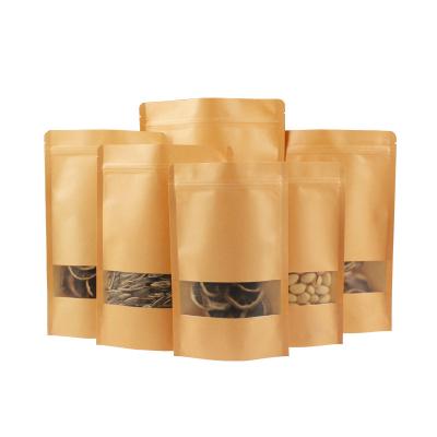 China Customized Nut Food Moisture Proof Bags of Various Sizes and Specifications Sealed Strip Zipper Kraft Paper Plastic Packaging Bag for sale