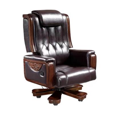 China New Design Wooden Office Chair High Grade Leather Table Office Eco - Friendly Comfortable Chair for sale