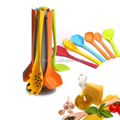 China Sustainable Colorful Nylon 6Pcs Kitchen Utensil Sets for sale