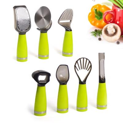 China Sustainable 7pc Stainless Steel Kitchen Instrument Tool Kit , Fruit And Vegetable Cooking Tool Kit for sale