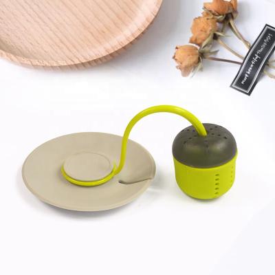 China Modern BPA Free Silicone Reusable Loose Leaf Filter Tea Bags Strainers With Lid for sale