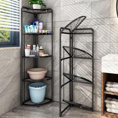 China 4-Layer Kitchen Shelving Space-Saving Kitchen Rack Space-Saving Kitchen Storage Folding Folding Rack for sale