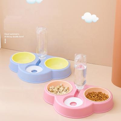 China Smart Pet Feeder Pet Water Aloud Feeder Sustainable Automatic Dry Wet Food Pet Feeding Bowl for sale