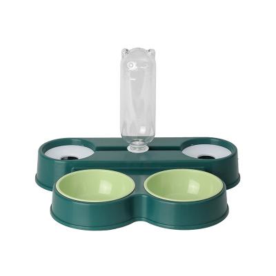 China Viable Graphics Frog Smart Pet Water Feeder Automatic Dry Wet Food Feeder Loud Pet Feeding Bowl for sale