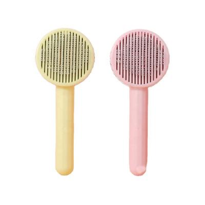 China 2021 Hot Sale Plastic Pet Massage Hair Comb Viable No Damage To Peel Hair Cat Easy To Remove Floating Comb for sale