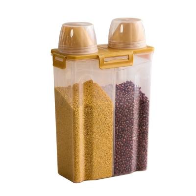 China Removable Sealed Raw Freshness Keeping Compartment Kitchen Food Storage Household Cereal Grain Snacks Tank for sale