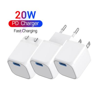 China New Arrivals 20w Usb C Palladium Wall Charger Mini Portable Power Charger Mobile Phones For Iphone13 for sale