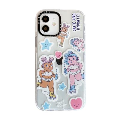 China Beautiful Anti-fall Style Phone Case For Iphone 13 Soft Transparent Silicone Mobile Phone Case for sale