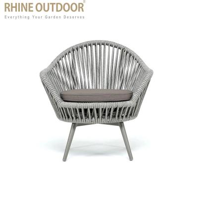 China Modern Outdoor Aluminum Furniture Garden Chair Rope Chair Hotel Room Chair for sale