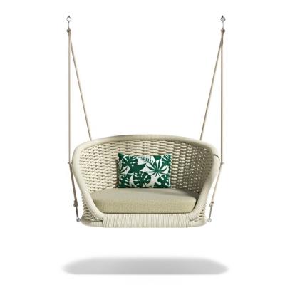 China New Style Modern Outdoor Swing Rope Garden Swing Patio Furniture Hotel Leisure Single Swing Chairs for sale