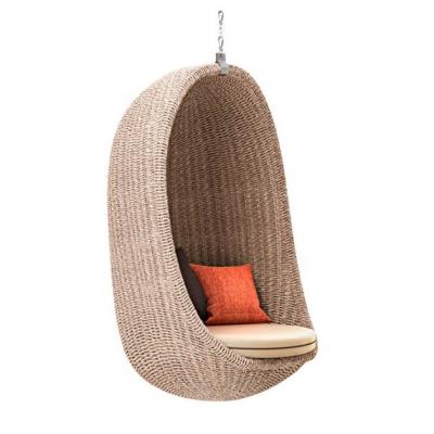 China Modern PE Rattan Outdoor Furniture Patio Swing Garden Hotel Leisure Hammock Swings Garden Swing Chair for sale