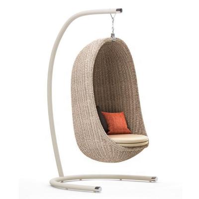 China Modern Outdoor Rattan Furniture Round Hang Swing Garden Swing Chair Egg Swing for sale